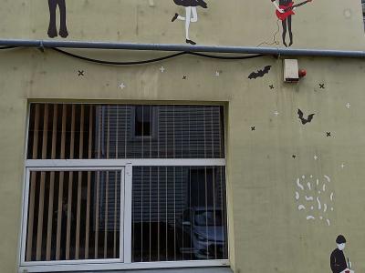 Minimalist silhouettes — Street art by Eglė Narbutaitė in Vilnius
