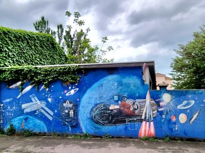 The Space Race — Street art in Grenoble
