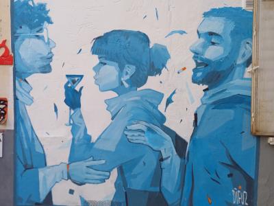 Cheers Among Friends by Difuz — Street art by Difuz in Paris
