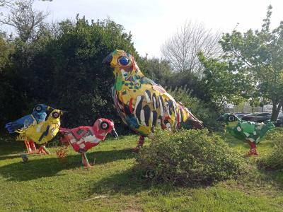 Partridges by Bordalo II — Street art by Bordalo II in Porto Salvo