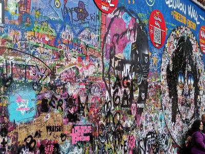 Lennon Wall - Overview — Street art in Prague