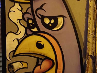 Bande de pigeons — Street art à Paris