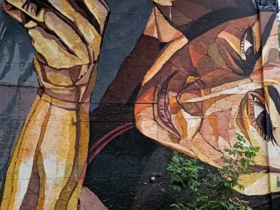 Monumental Mural with Hands and Face — Street art by Lake Oner in Berlin