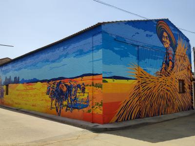LA MUJER Y EL CAMPO — Street art in Polvorosa de Valdavia