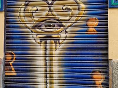 Visage Expressionniste — Street art à Madrid