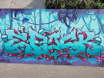 Wildstyle 3D Jungle Rose — Street art à Clermont-Ferrand