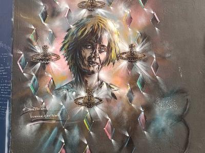 Dreamy Portrait with Butterflies — Street art in London