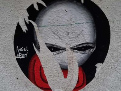 Clawed Face by Angel Crow — Street art by Angel crow in Strasbourg