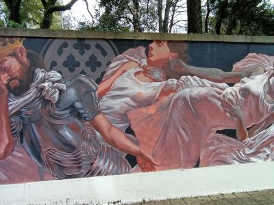 Scène royale classique par Daniel Africano — Street art de Daniel Africano à Porto