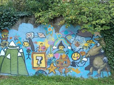 Fresque ludique par Ador à Nantes — Street art de Ador à Nantes