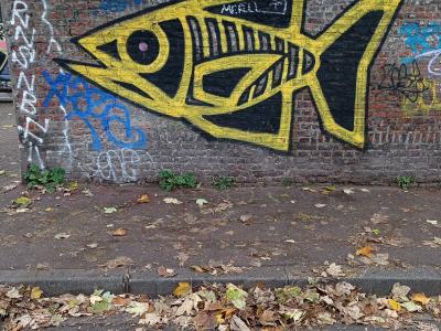 The Yellow Fish by Le Poisson — Street art by Le poisson in Lille