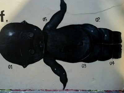 Black Kewpie Doll by Inagaki — Street art by Inagaki in London