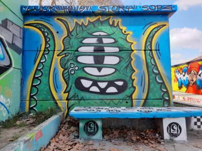 Poulpastique — Street art by Hopem Story in Ramonville-Saint-Agne