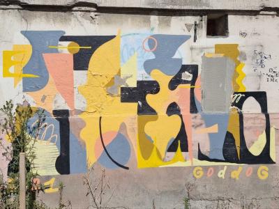 Flat-Colour Puzzle Signed GodDoG — Street art in Strasbourg