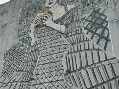 Woman in Ornate Dress, Berlin — Street art by OSTAP in Berlin