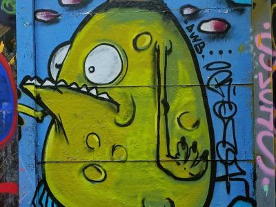 The Yellow Horned Monster — Street art in Nantes