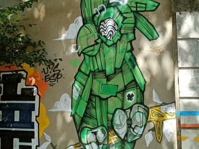 Perroquet vert — Street art à Nantes