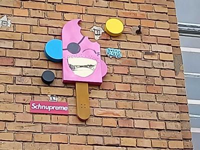 CMYK Sculpted Ice Cream by OKSE 126 — Street art by OKSE 126 (CMYK Dots) in Berlin
