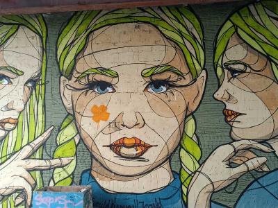 Trio of Female Faces by El Bocho — Street art by El Bocho in Berlin