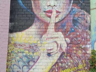 Hyperrealistic Graffitied Portrait — Street art by Rosco graffiti in Berlin