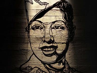 Josephine Baker — Street art by C215 in Paris