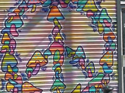 Rainbow Shutter by Pixie — Street art by Pixie in London