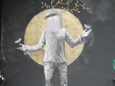 Bird-Headed Figure — Parvati — Street art by Parvati in Paris