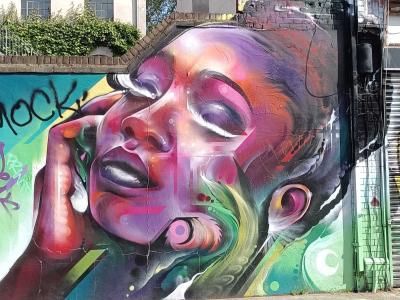 Mr CENZ Colorful Face — Street art by Mr CENZ in London