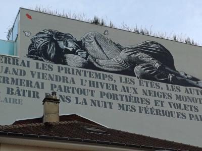 Baudelaire by Jef Aérosol — Street art by Jef Aérosol in Paris