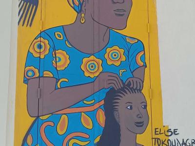 Mother and child Tokoudagre — Street art in Nantes