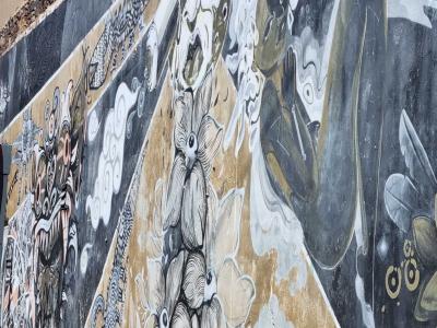 Organic Abstract Mural by Latino Graff — Street art in Clermont-Ferrand