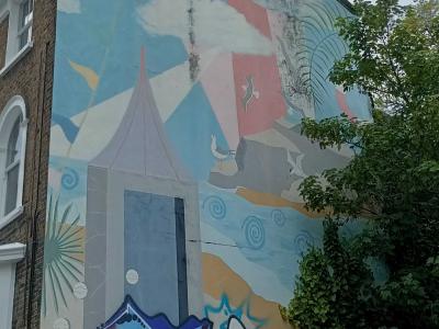 Urban abstract composition — Street art in London