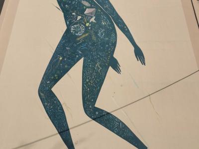 Cosmic Silhouette in Saint-Malo — Street art in Saint-Malo