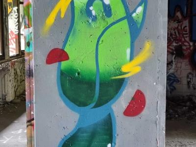 Colorful Organic Shape — Street art in Grenoble