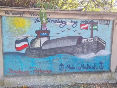 La barge 'Gerardus' de Strasbourg à Rotterdam — Street art à Strasbourg