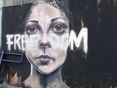 Freedom — Portrait by Jef — Street art by Jef in Redon