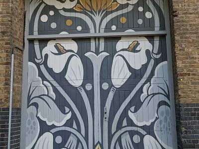Baroque Symmetric White and Gold Door — Street art in London