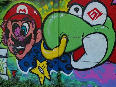 Mario et Yoshi — Street art à Nantes