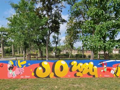 Fresque J.O. 2024 à Gannat — Street art à Gannat