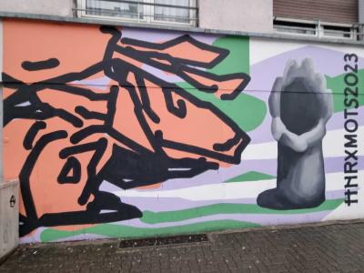 Orange and Gray Duality — Street art in Strasbourg
