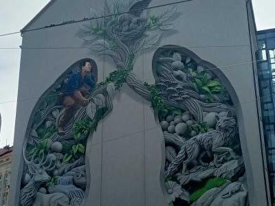 Poumons de la Ville — Street art de ChemiS à Prague