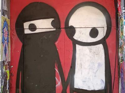 Couple Holding Hands, Stik — Street art by Stik in London
