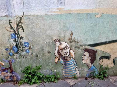 Playing Children — Street art in Grenoble
