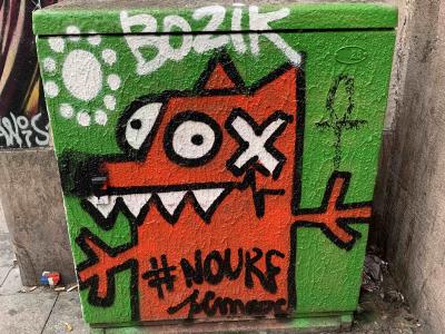 Nourf, le monstre rouge de Bozik — Street art à Strasbourg