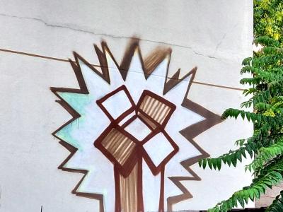 Abstract Geometric Relief — Street art in Strasbourg