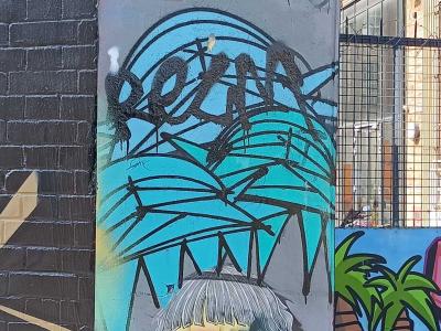 Blue Flag Love Sticker — Street art in London