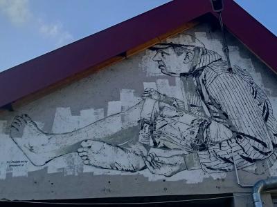 Detailed Urban Sketch — Street art in Bourges