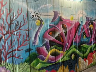 Colorful Coral Reef — Street art in Prague