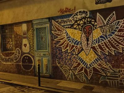 Fresque tribale à Sainte-Marthe — Street art à Paris