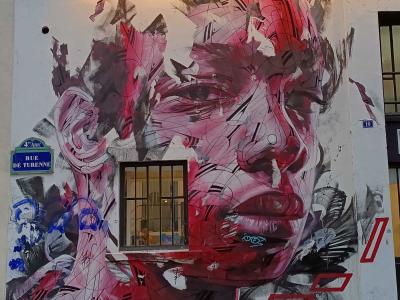 Expressionist Portrait by Hopare — Street art by Hopare in Paris